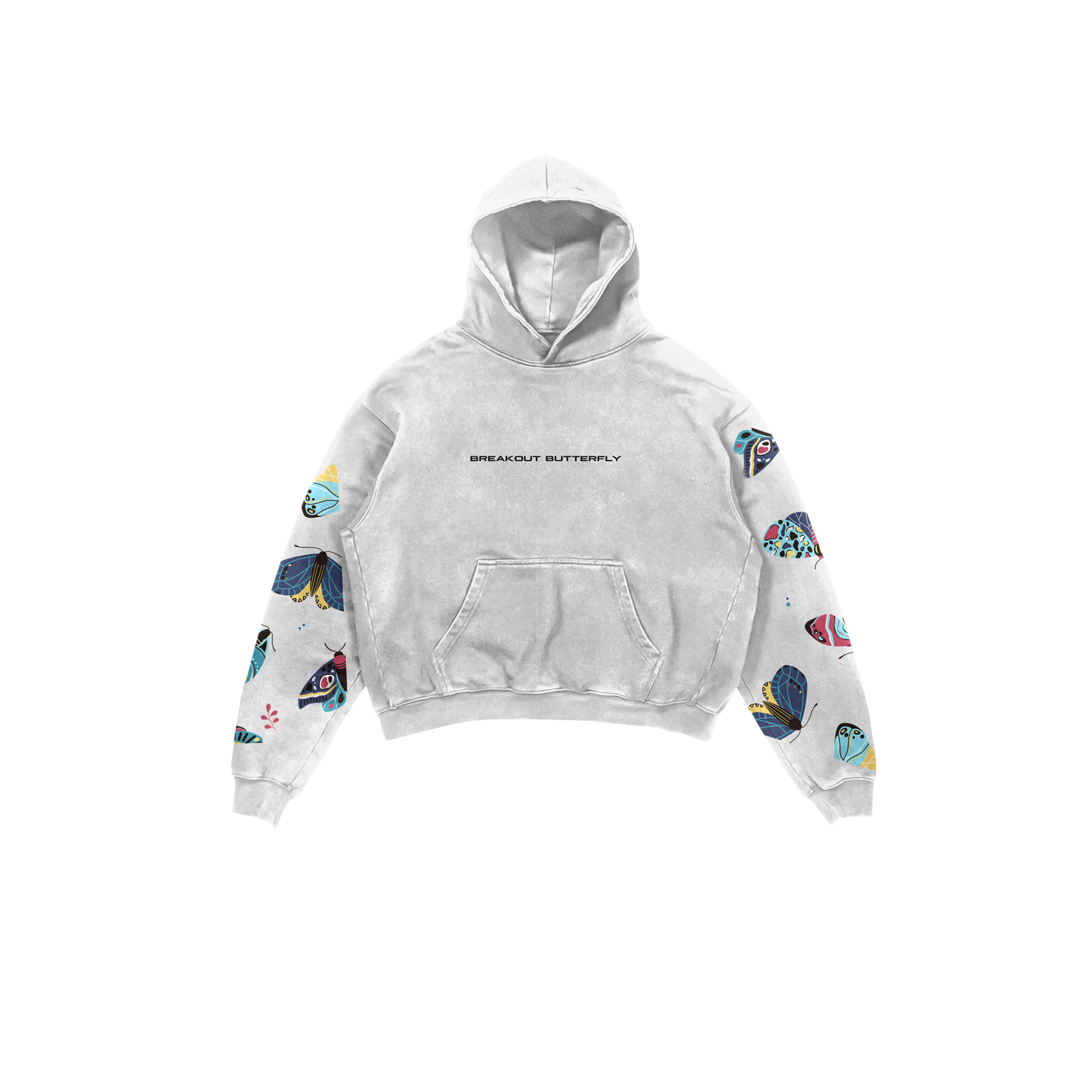 BREAKOUT BUTTERFLY WHITE HOODIE