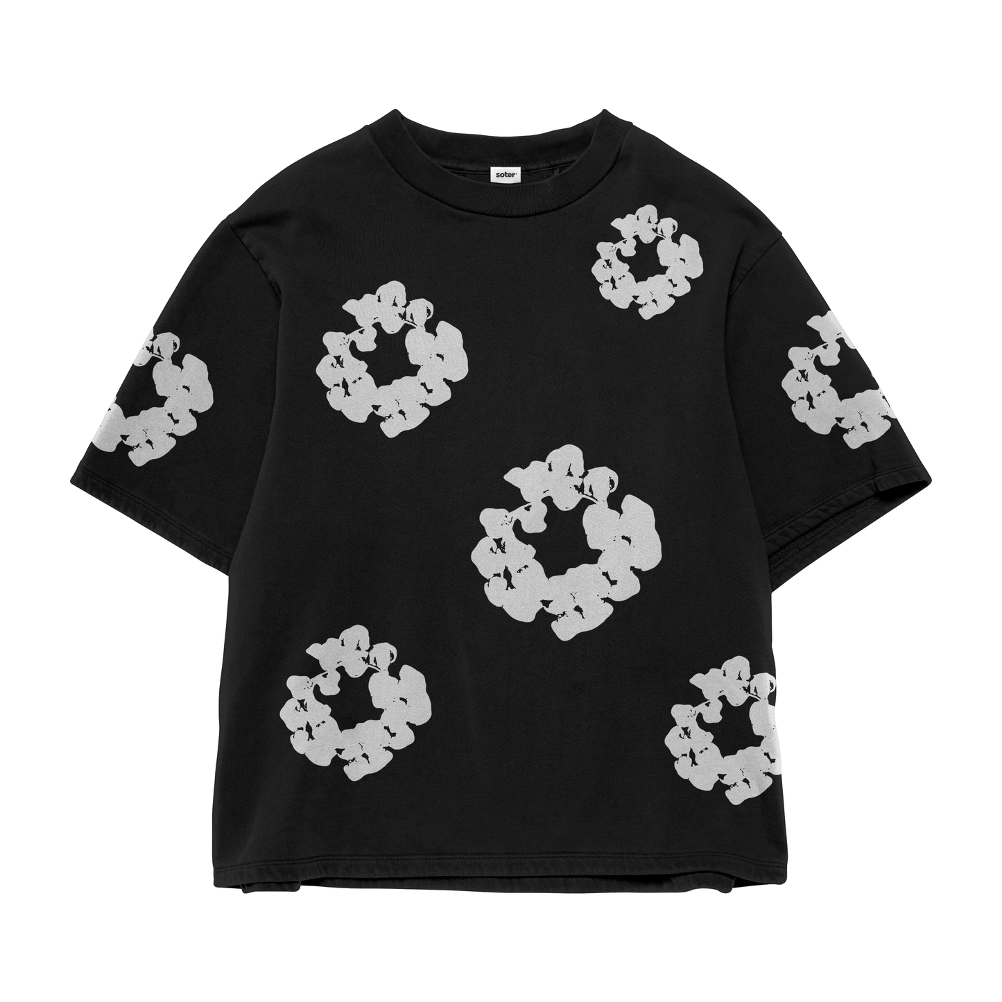GHOST FLORA BLACK T-SHIRT