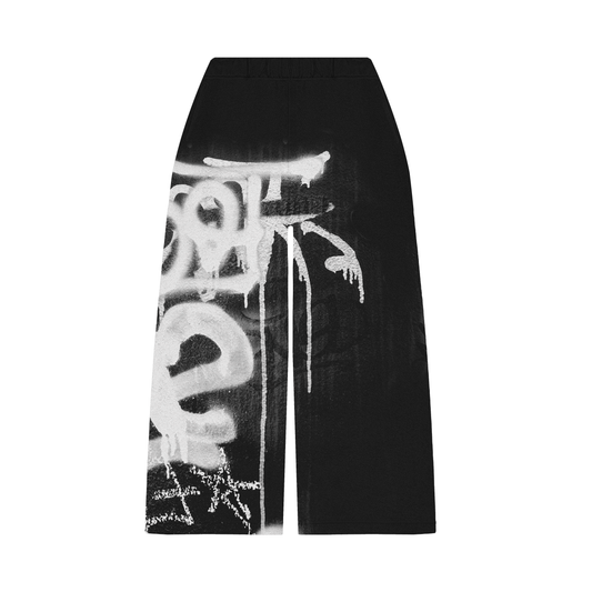 GRAFFITI BLACK SWEATPANTS