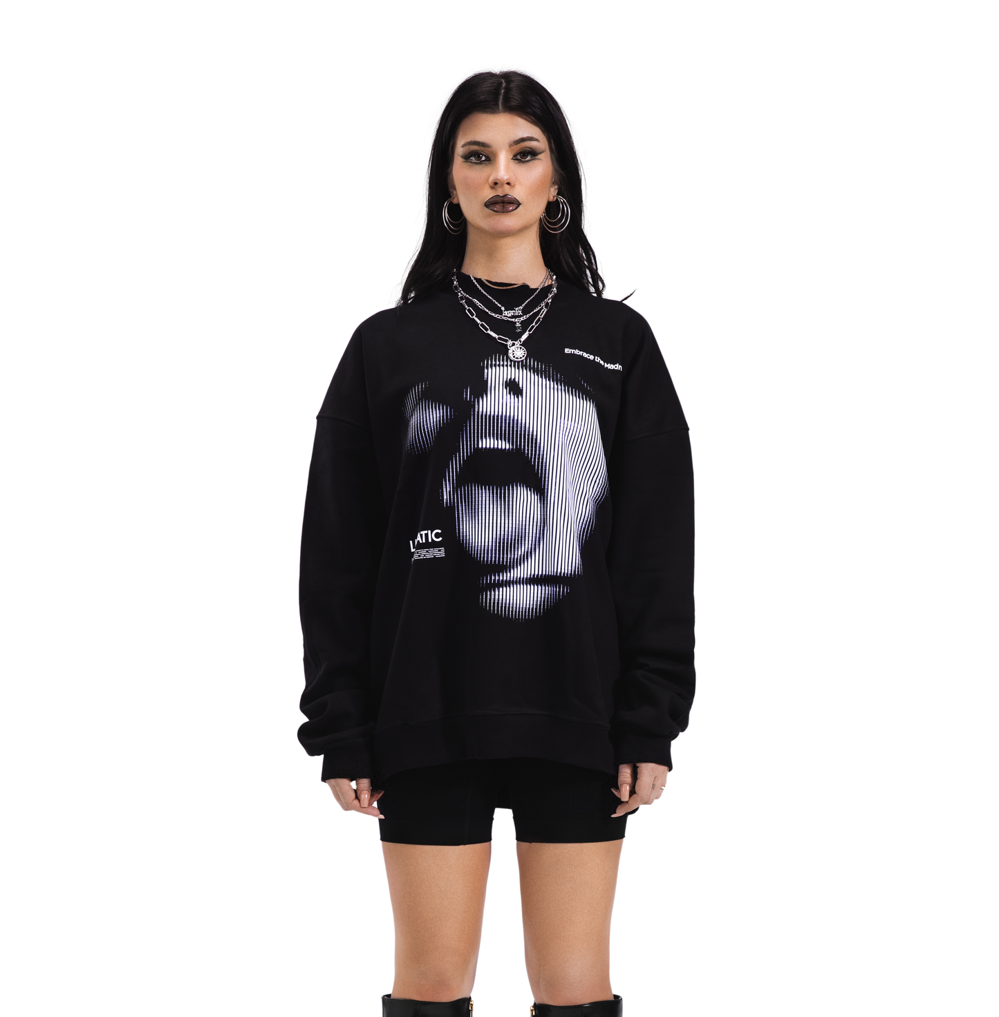 EMBRACE THE MADNESS BLACK CREWNECK