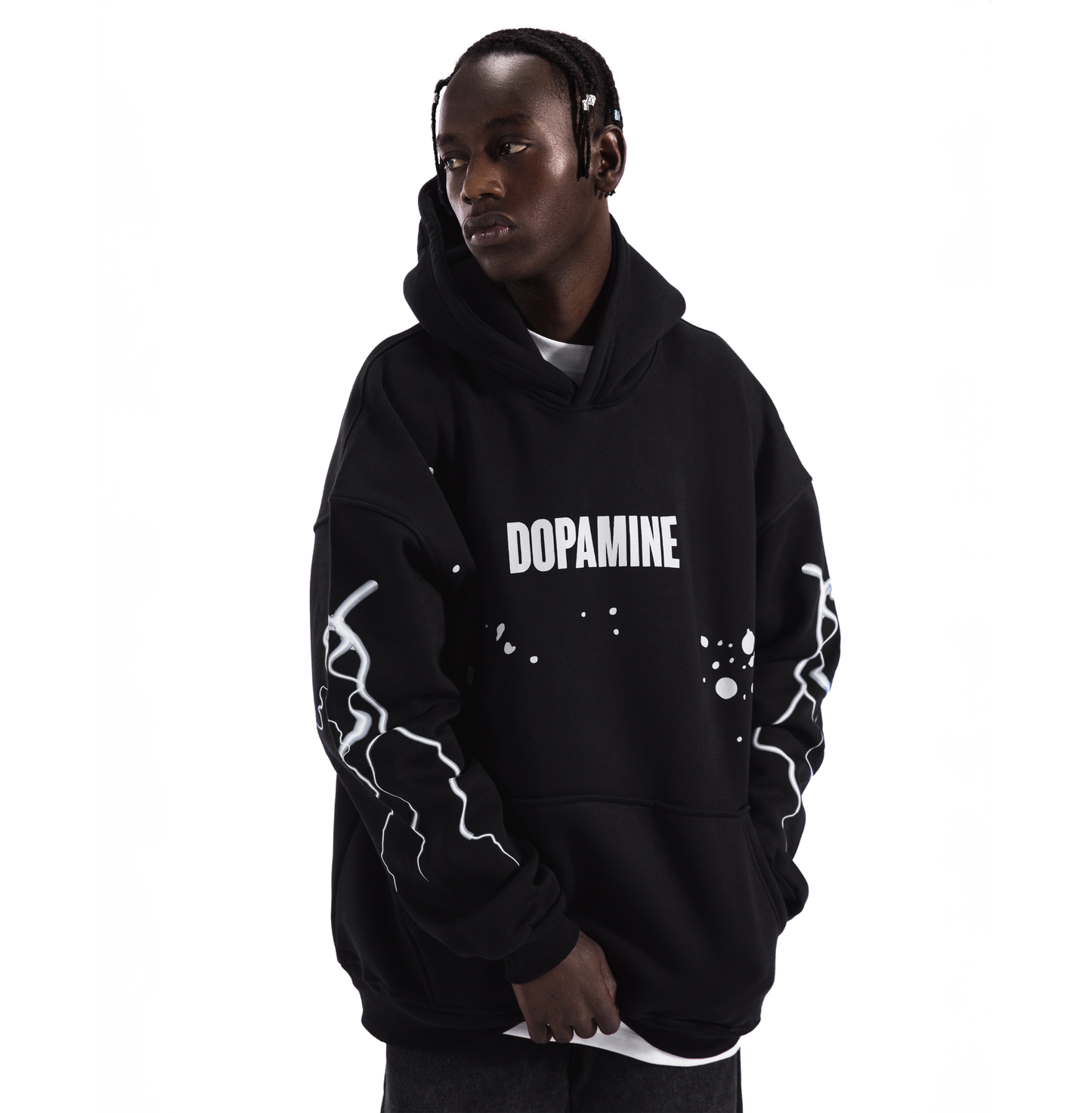 THUNDERBOLT BLACK HOODIE