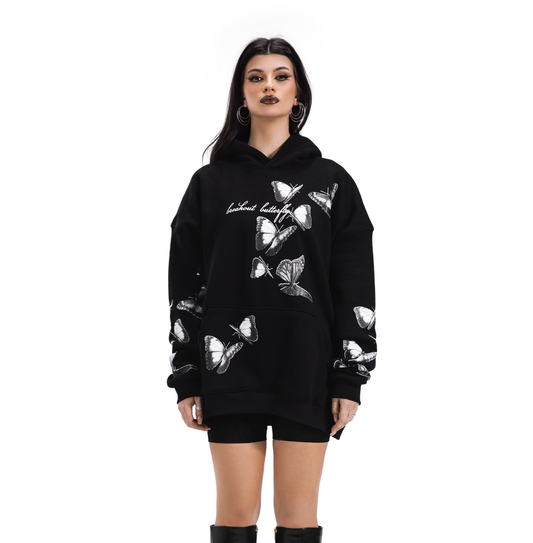 BREAKOUT BUTTERFLY BLACK HOODIE