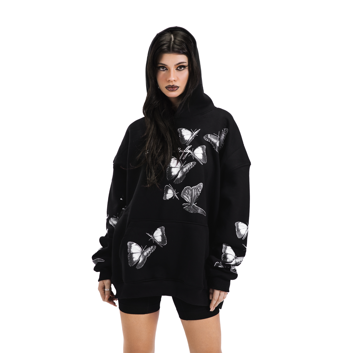 BREAKOUT BUTTERFLY BLACK HOODIE