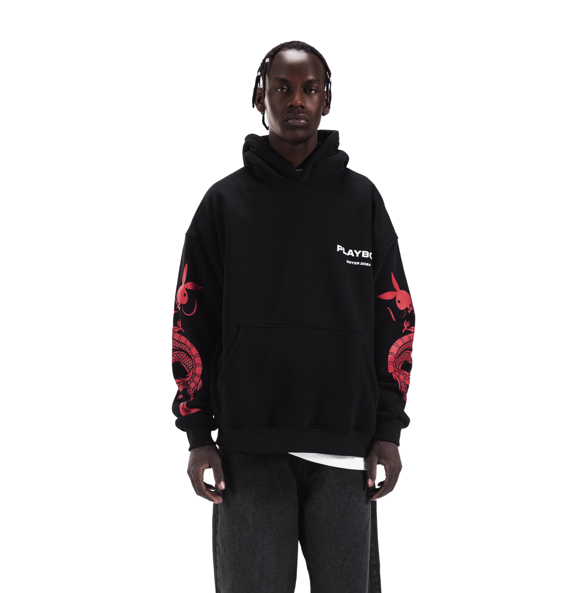 PLAYBOY BLACK HOODIE – Soter PLAYBOY BLACK HOODIE – Soter