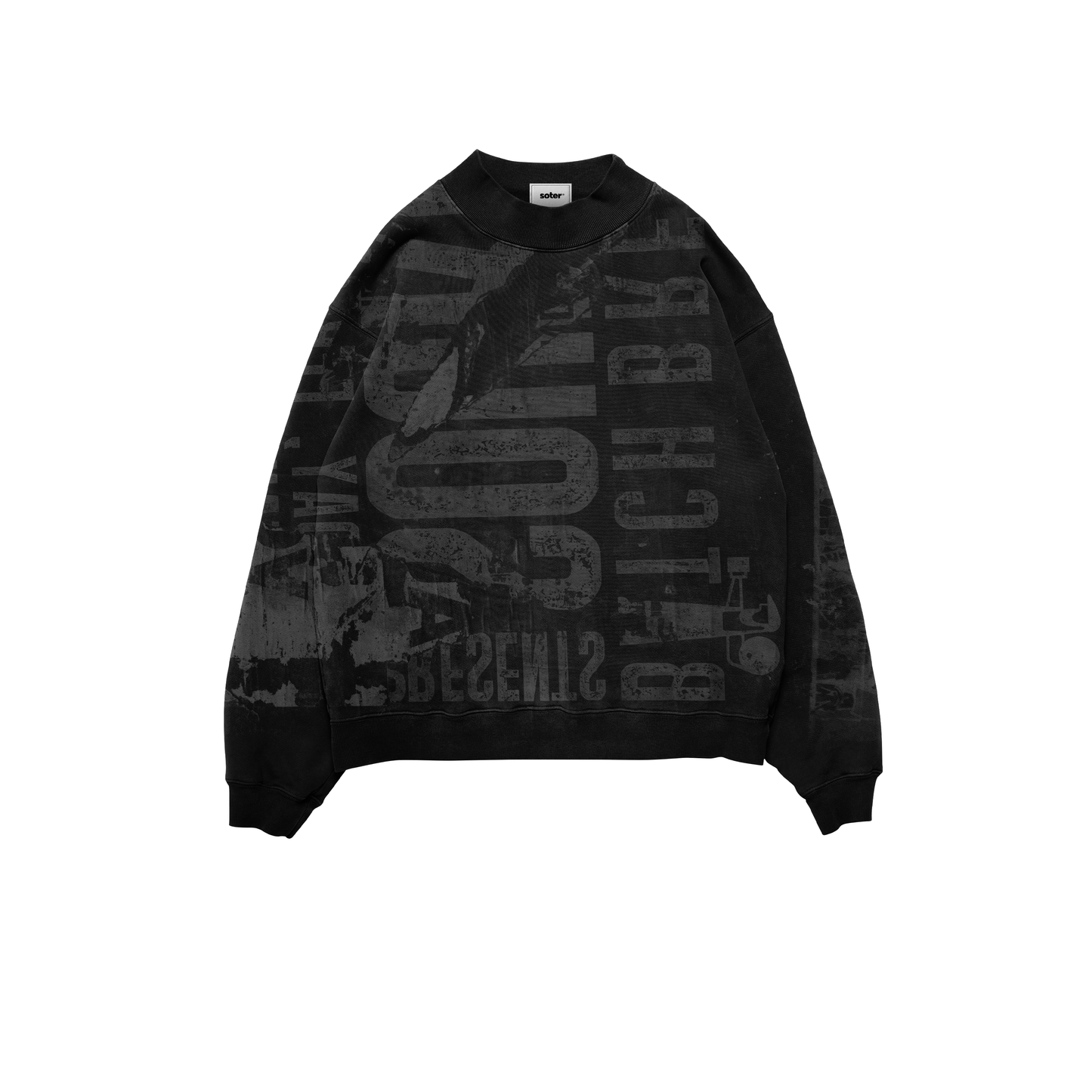 BLACKOUT BLACK CREWNECK
