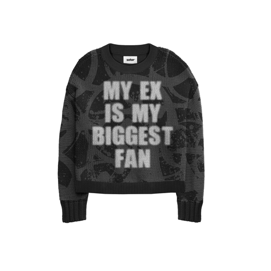 MY EX IS MY BIGGEST FAN BLACK KNIT SWEATER [Pre-order]