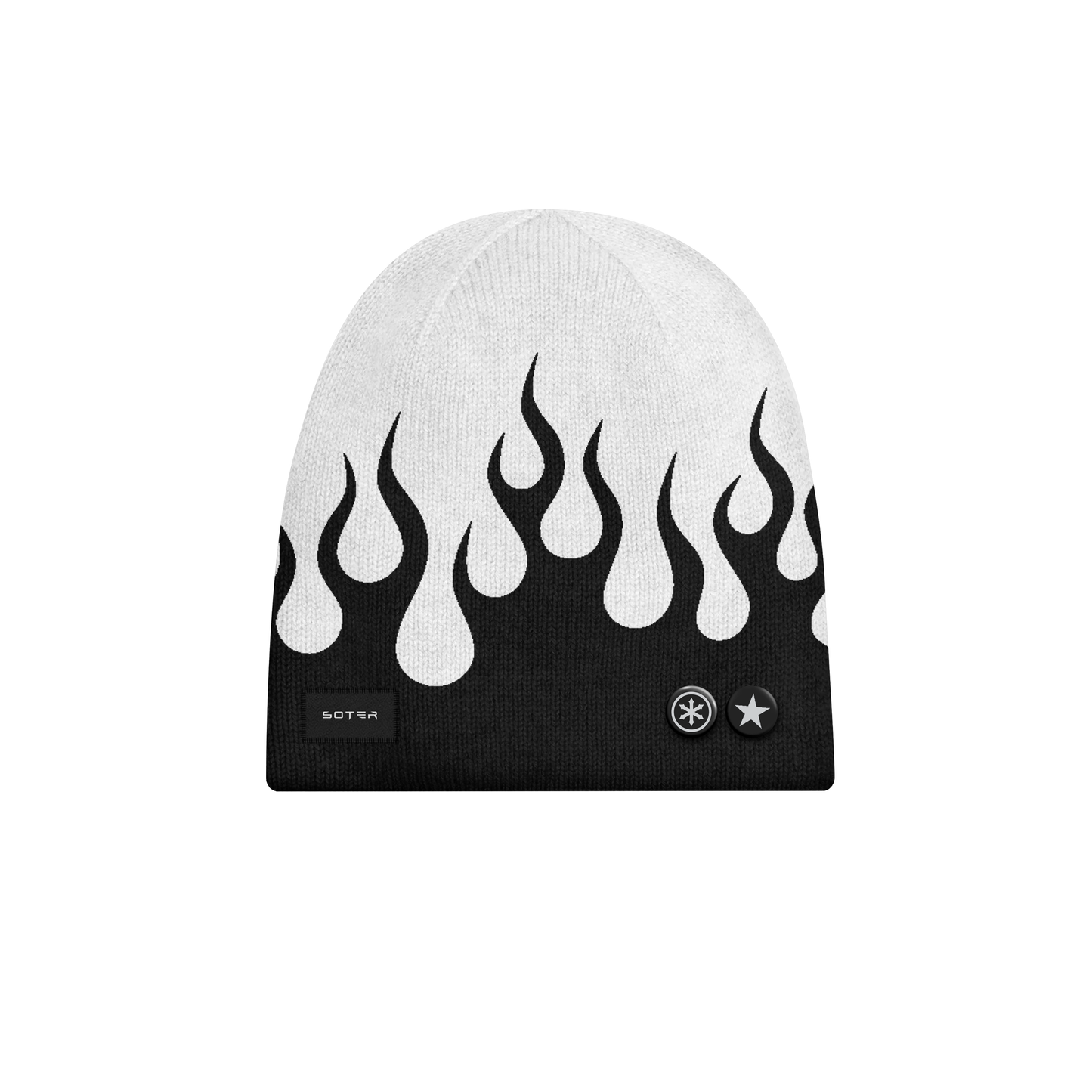 WHITE FLAME BEANIE