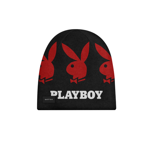 BLACK PLAYBOY BEANIE