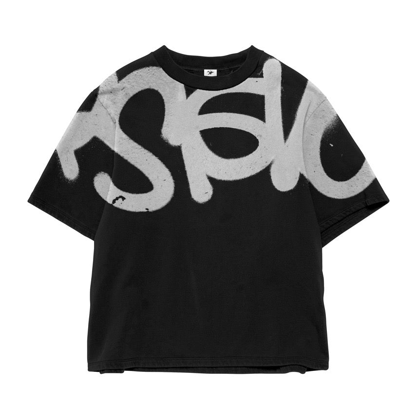 THROW-UP BLACK T-SHIRT